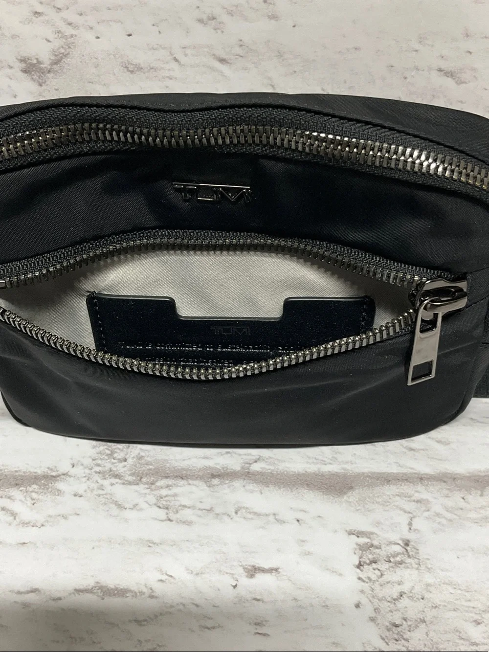 Tumi Black Nylon Crossbody Belt Bag